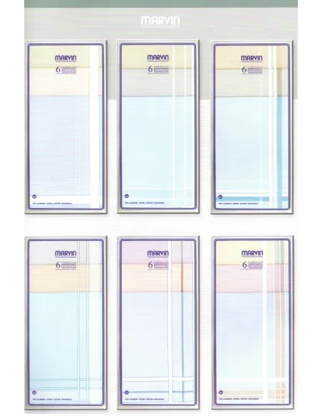 Caja 6 Pañuelos Raya Fondo Color 40x40